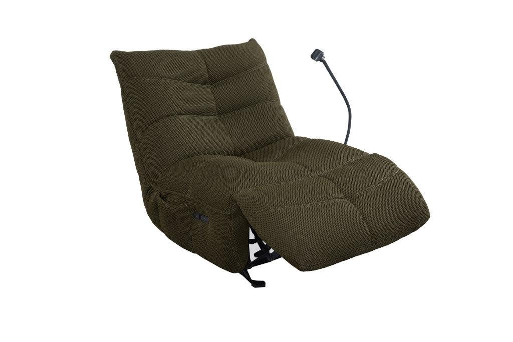 Luca Fabric Gaming Chair With Power Recliner Green W91 x D108 x H93 Cm