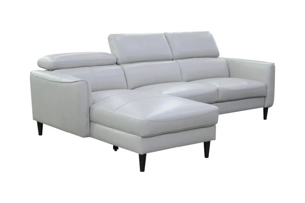 Madison Leather 2 Seater Sofa With Lhf Chase-Blue W248 x D107/181 x H77/97 Cm