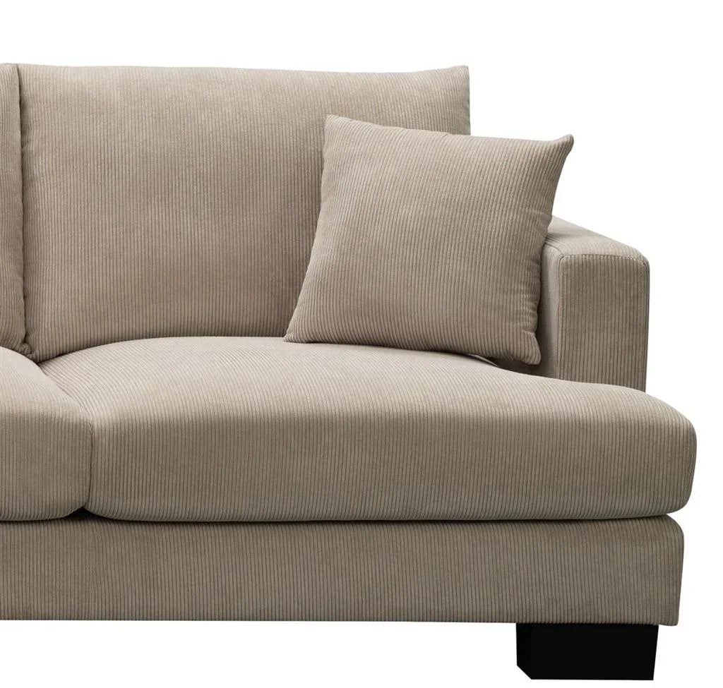 FC Sydney Fabric 4 Seater Corner Sofa Lounge With 2 Pillows & Ottomon