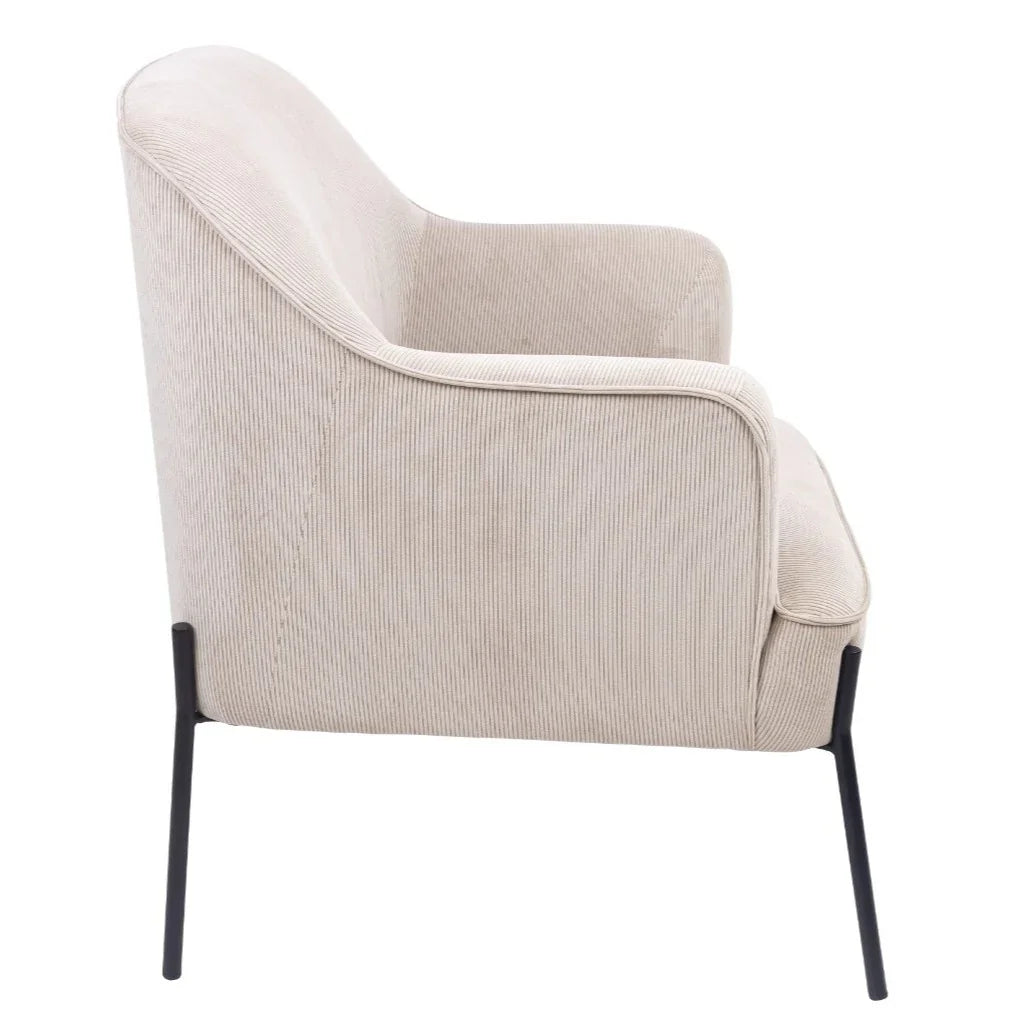 FC Armchair Fabric Silver Grey with Black Legs 71.5x77x82.5 Cm