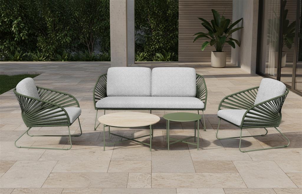 Peacock 5-Piece Outdoor Lounge Sofa Set – Moss Green
