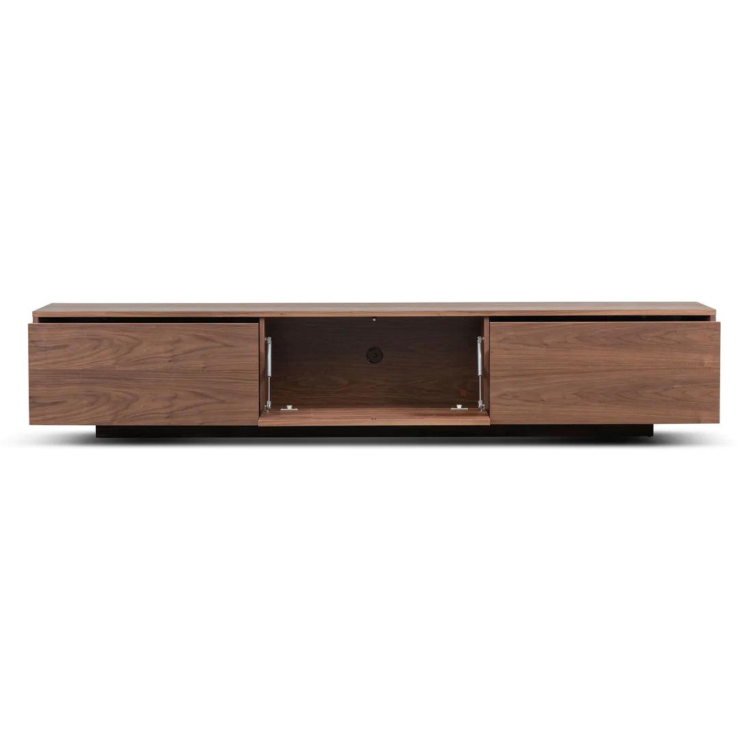 Wagon 2.3m Wooden TV Entertainment Unit - Walnut - Furniture Castle