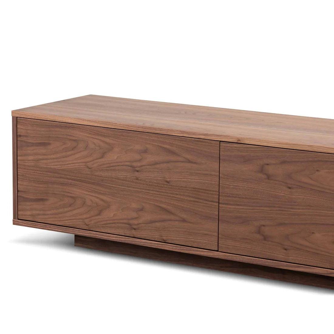 Wagon 2.3m Wooden TV Entertainment Unit - Walnut - Furniture Castle