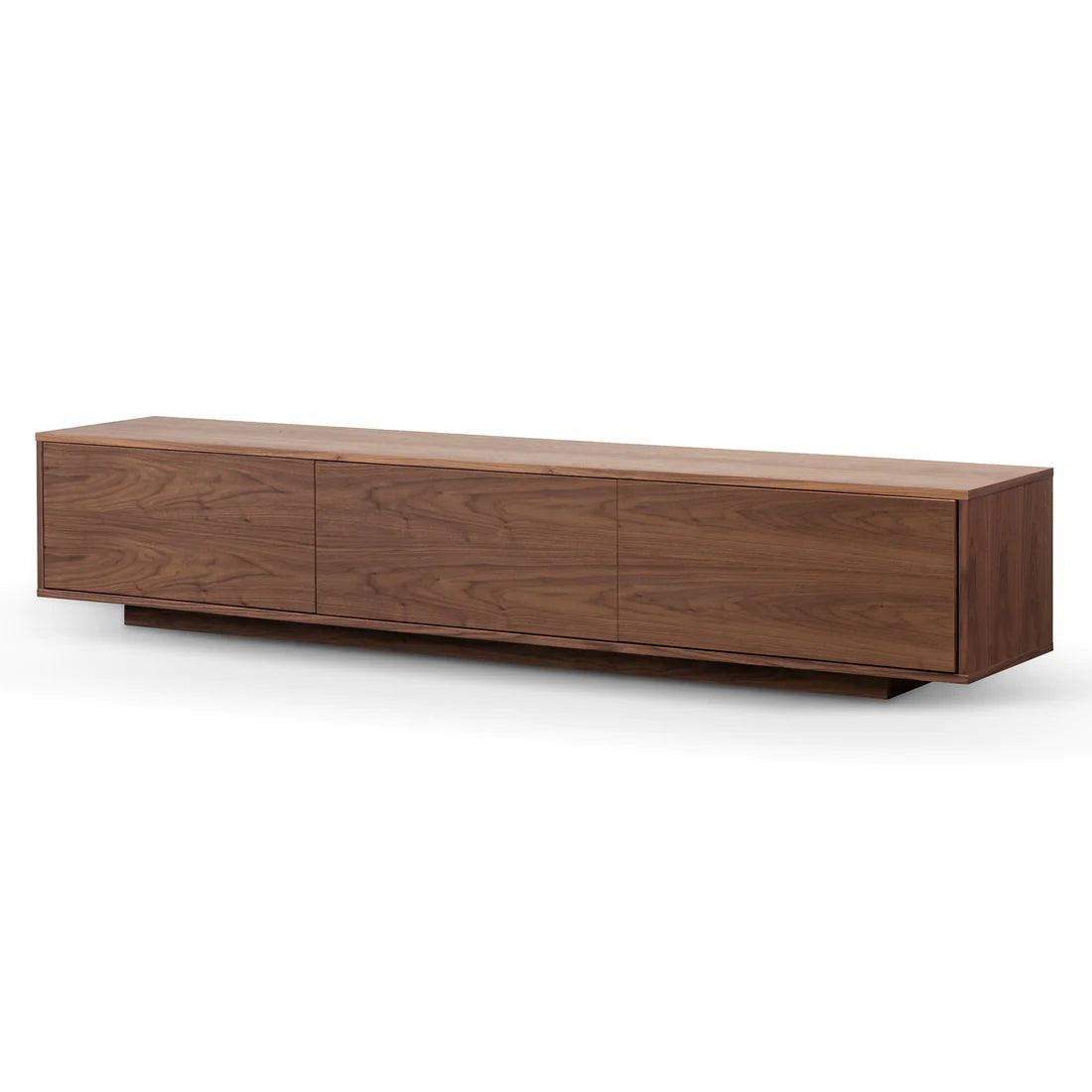 Wagon 2.3m Wooden TV Entertainment Unit - Walnut - Furniture Castle