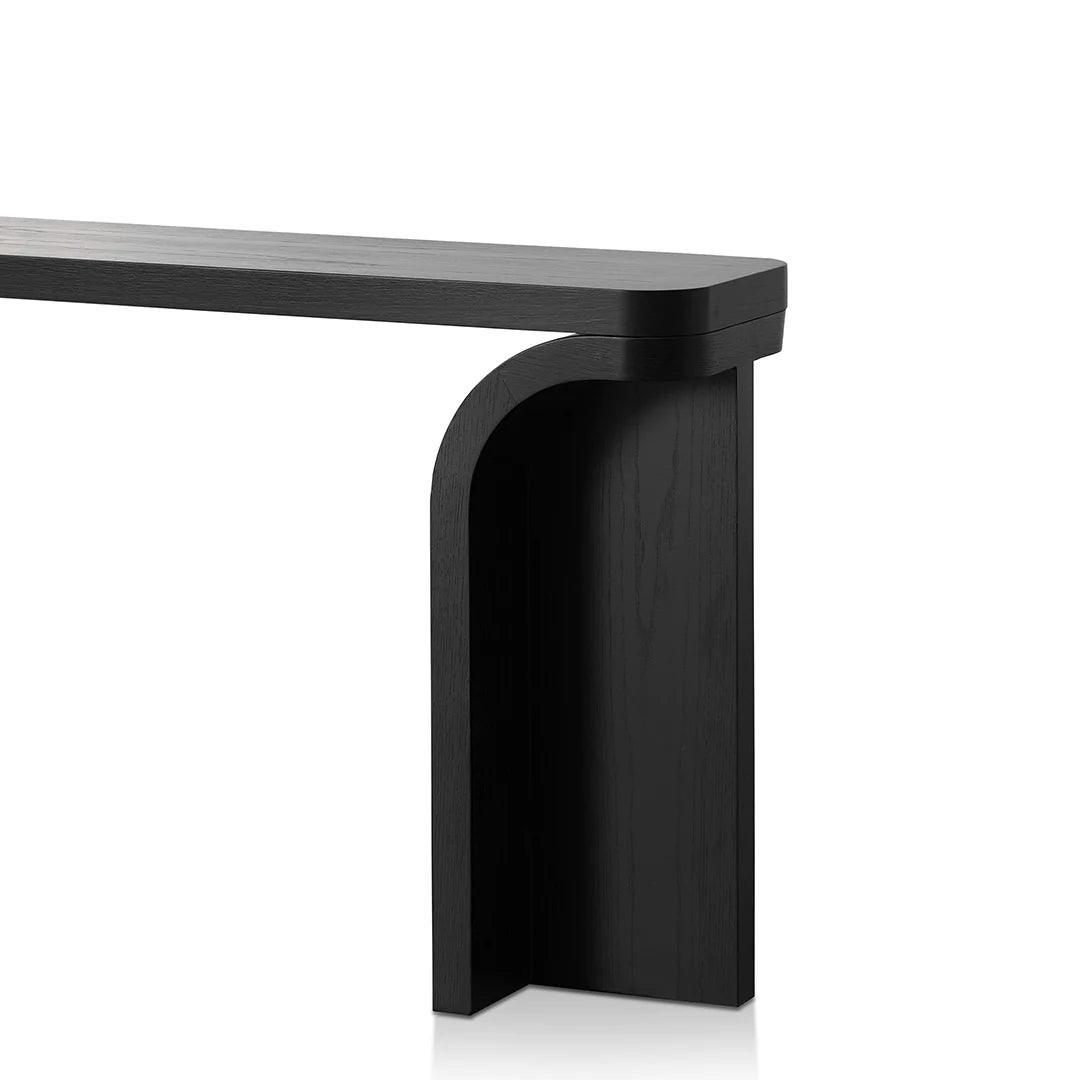 Waterfall Bliss 1.5m Console Table - Black Oak - Furniture Castle