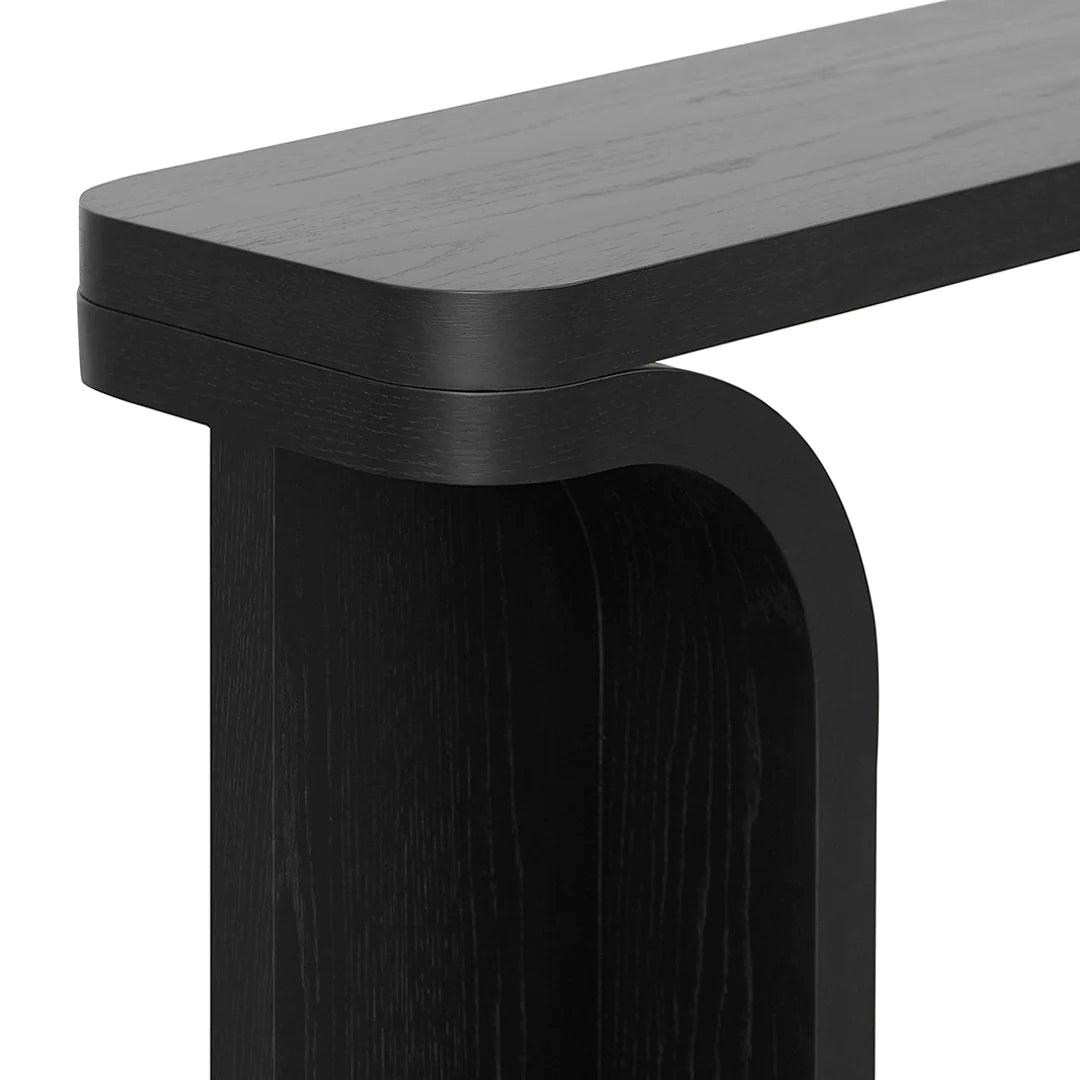 Waterfall Bliss 1.5m Console Table - Black Oak - Furniture Castle