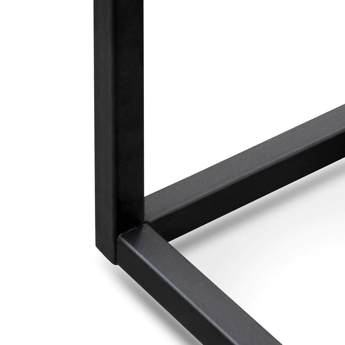 Woody 1.2m Console Table - Natural Top and Black Legs - Furniture Castle