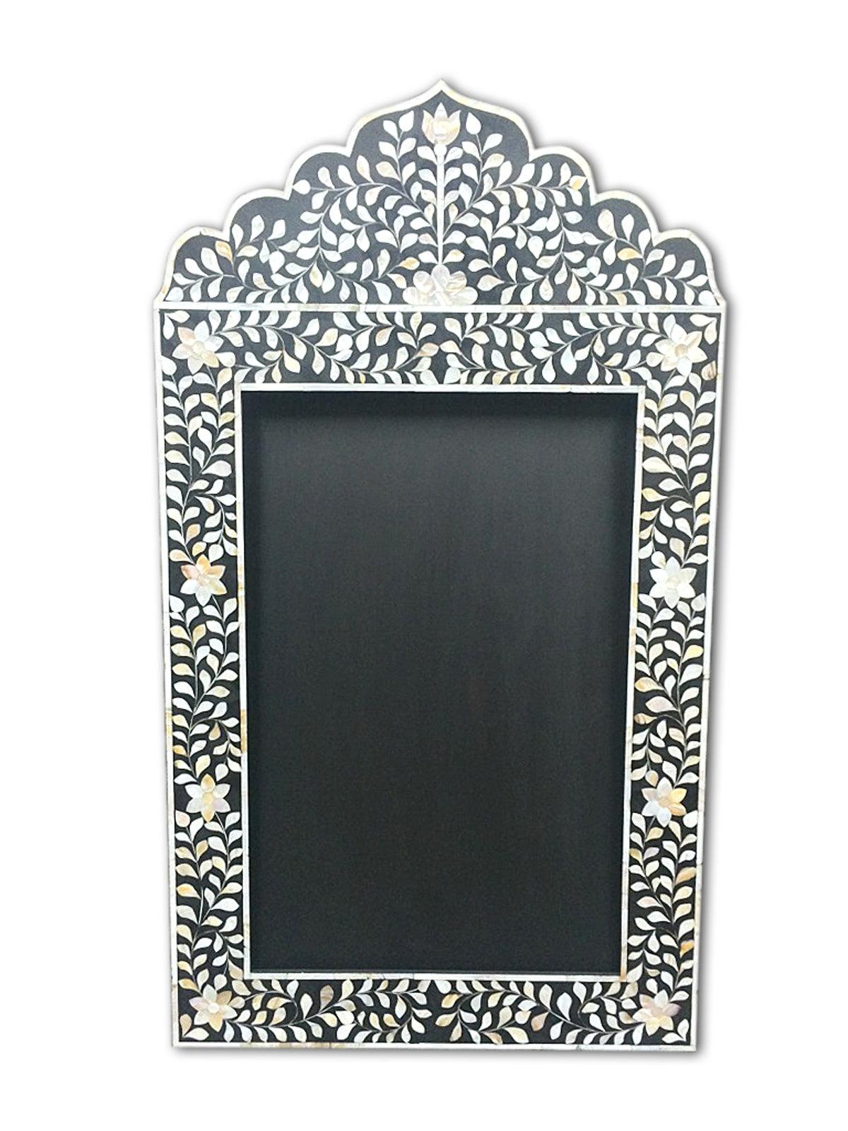 Yami MoP Inlay Mirror - Black - Furniture Castle