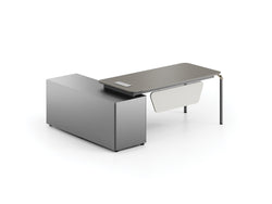 Raymond Executive Desk 1.8m – Wooden Grain Finish with Wire Management