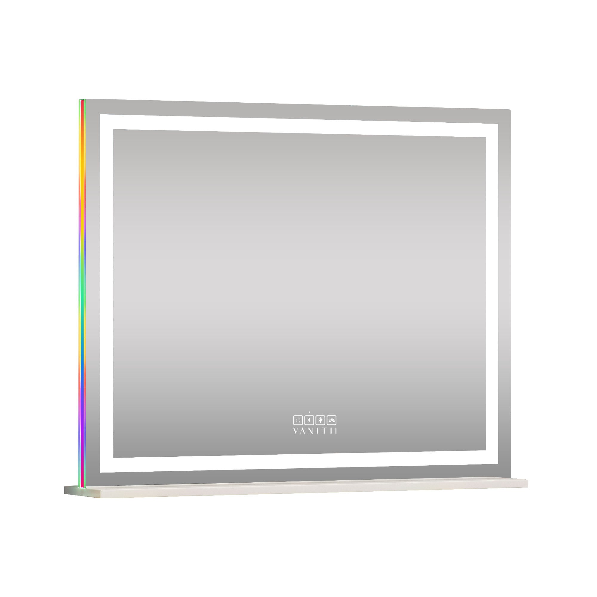 Vanity Mirror with RGB and Bluetooth Speaker- Led Light Strip 80 x 58cm