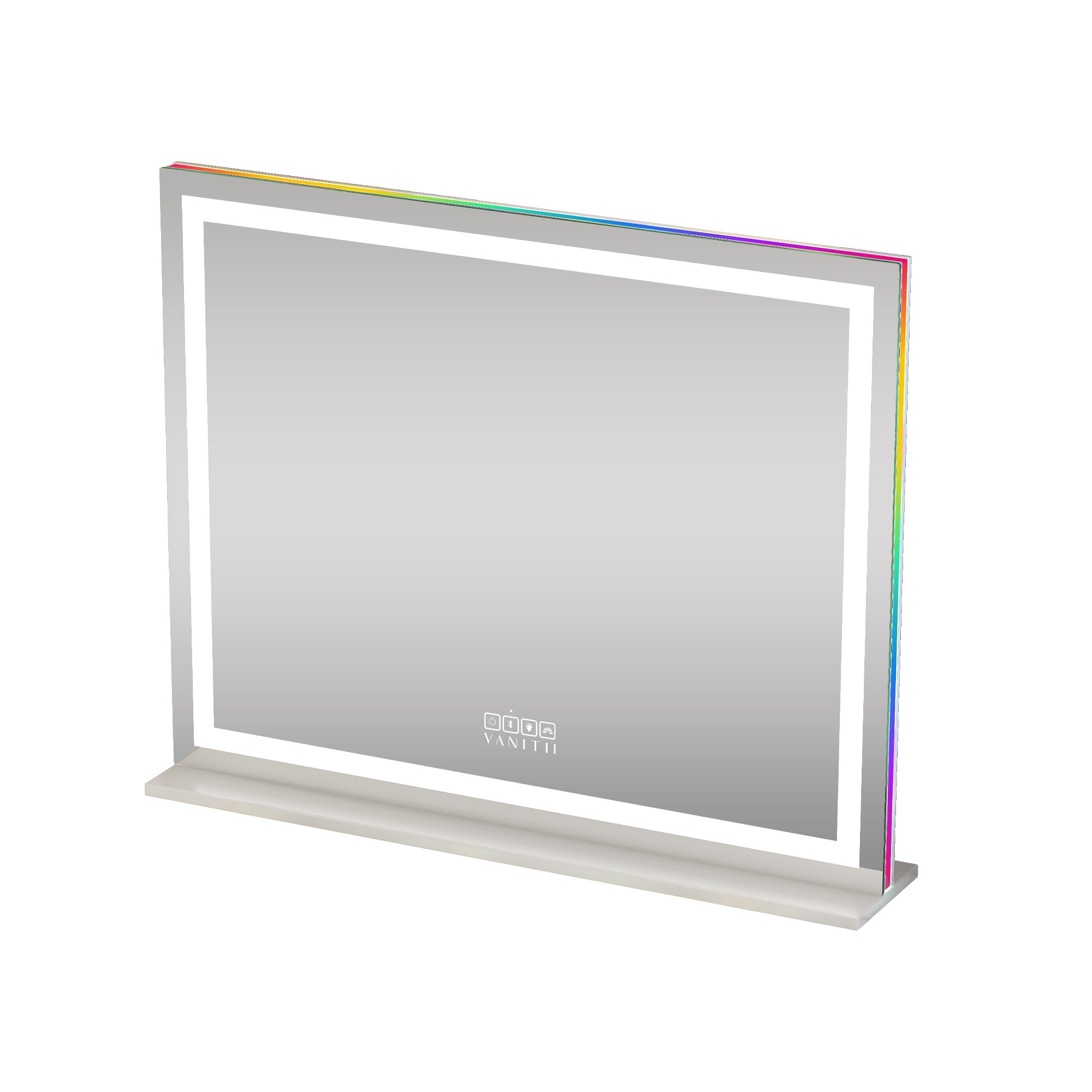 Vanity Mirror with RGB and Bluetooth Speaker- Led Light Strip 80 x 58cm