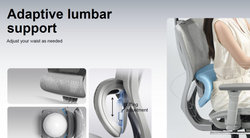 Alpha High Back Ergonomic Mesh Chair – Black Frame with Footrest