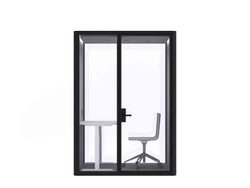Deep Focus Acoustic Office Meeting Pod XL Option A – Black & White