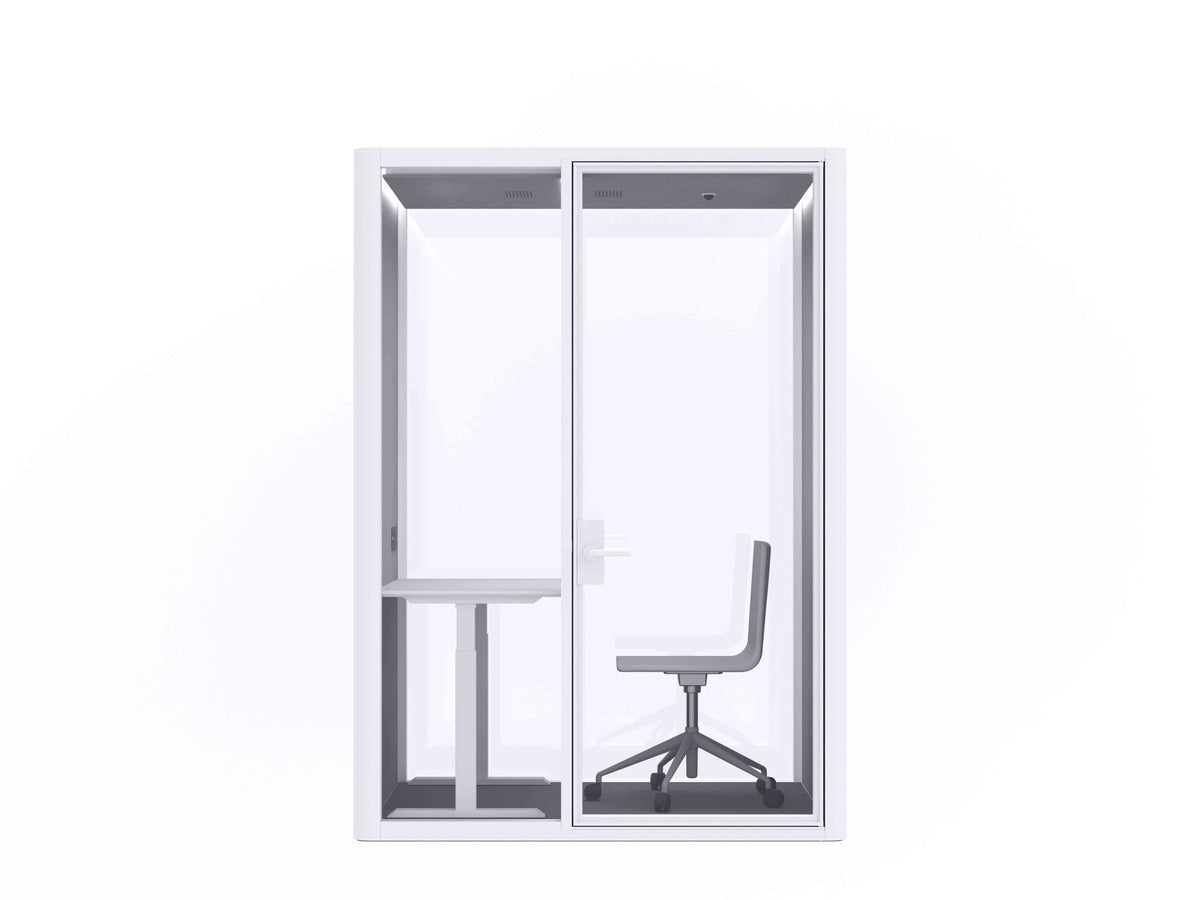Deep Focus Acoustic Office Meeting Pod XL Option A – Black & White