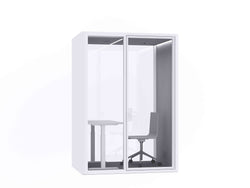 Deep Focus Acoustic Office Meeting Pod XL Option A – Black & White