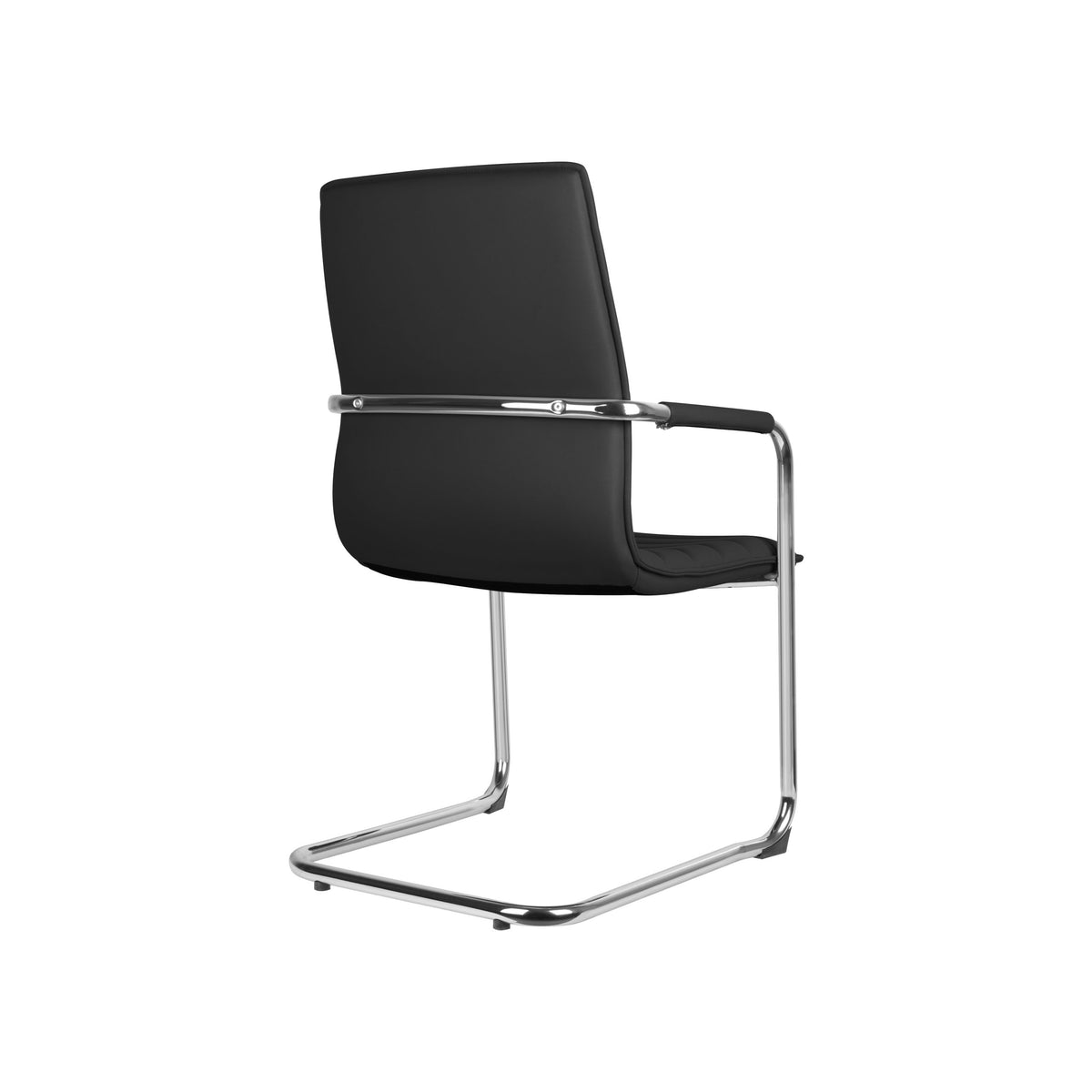 Forma Visitor Chair PU Leather Black & Tan