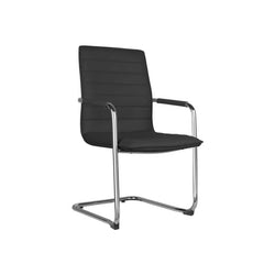 Forma Visitor Chair PU Leather Black & Tan
