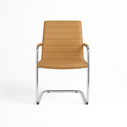 Forma Visitor Chair PU Leather Black & Tan