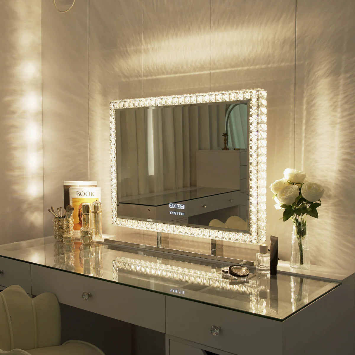 Diamond Vanity Mirror 80 x 60cm