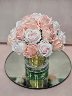 Cote Noire Luxury Grand Rose Bud Bouquet - Mixed Pink - LRB14
