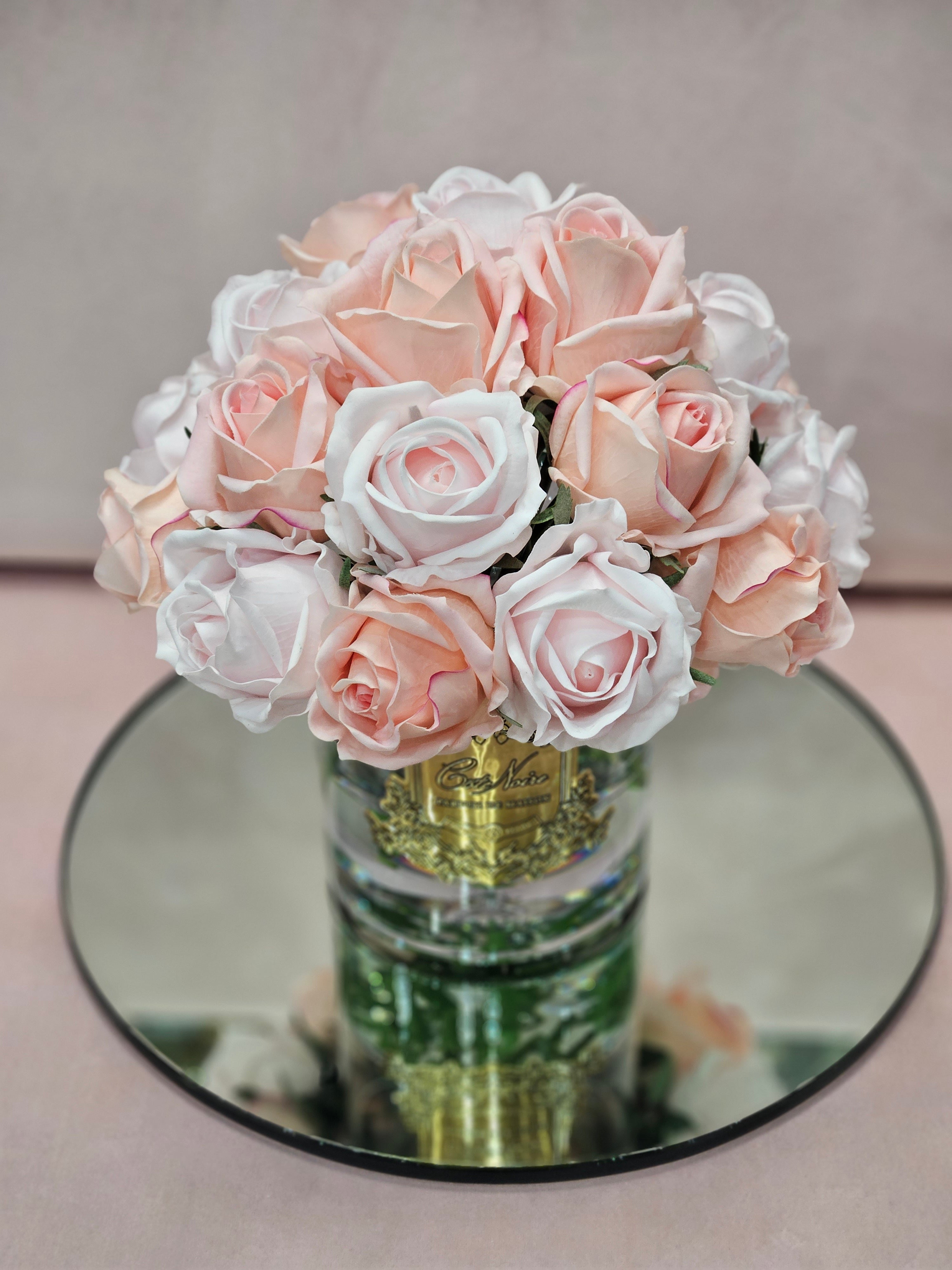 Cote Noire Luxury Grand Rose Bud Bouquet - Mixed Pink - LRB14