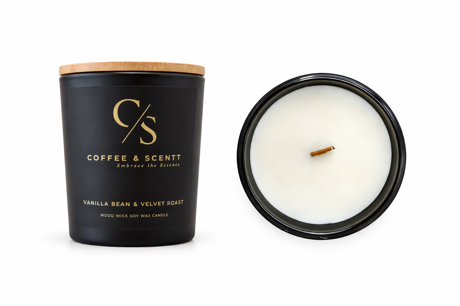Coffee & Scentt Large Lux Candle Vanilla Bean & Velvet Roast (300g)