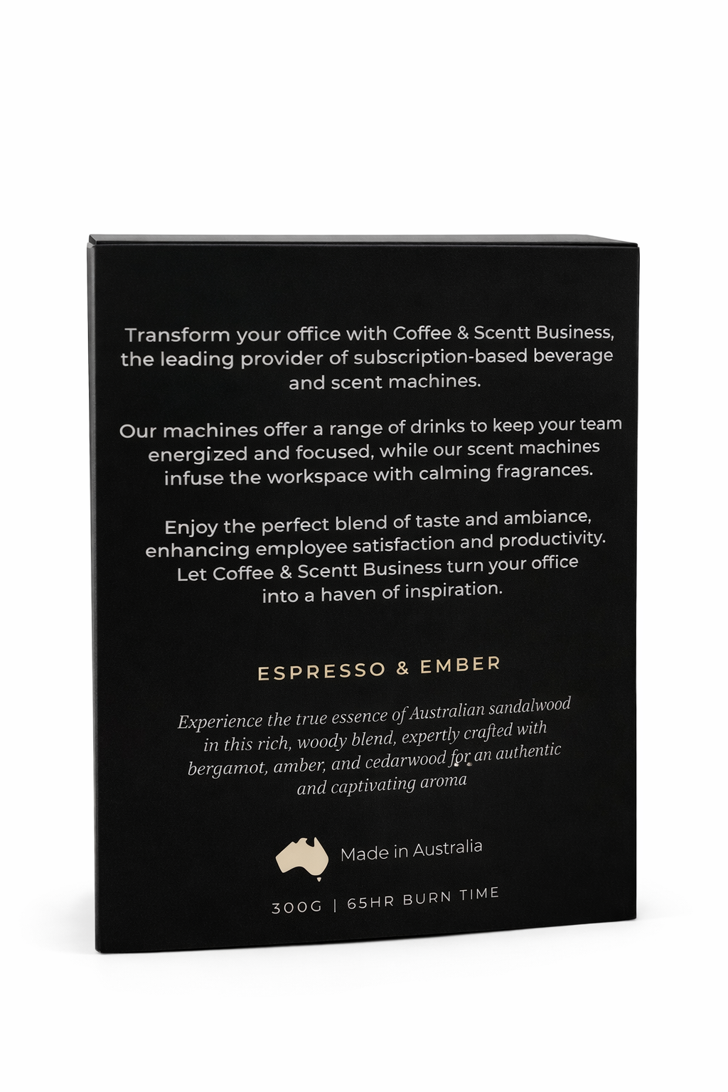 Coffee & Scentt Large Lux Candle Espresso & Ember (300g)