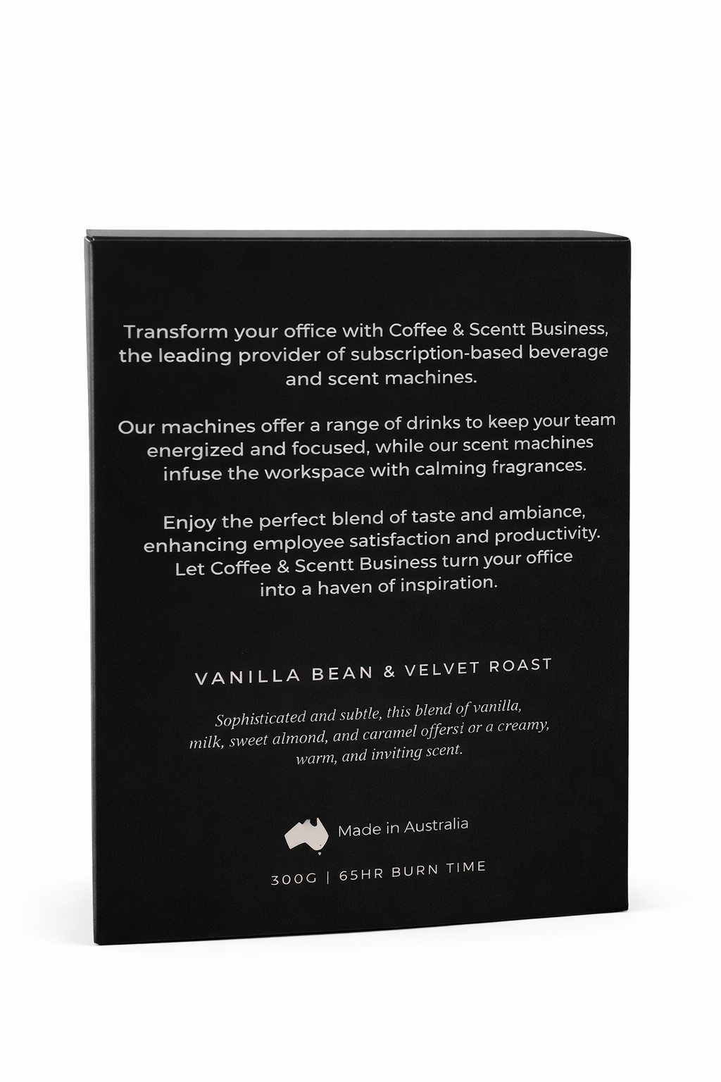 Coffee & Scentt Large Lux Candle Vanilla Bean & Velvet Roast (300g)
