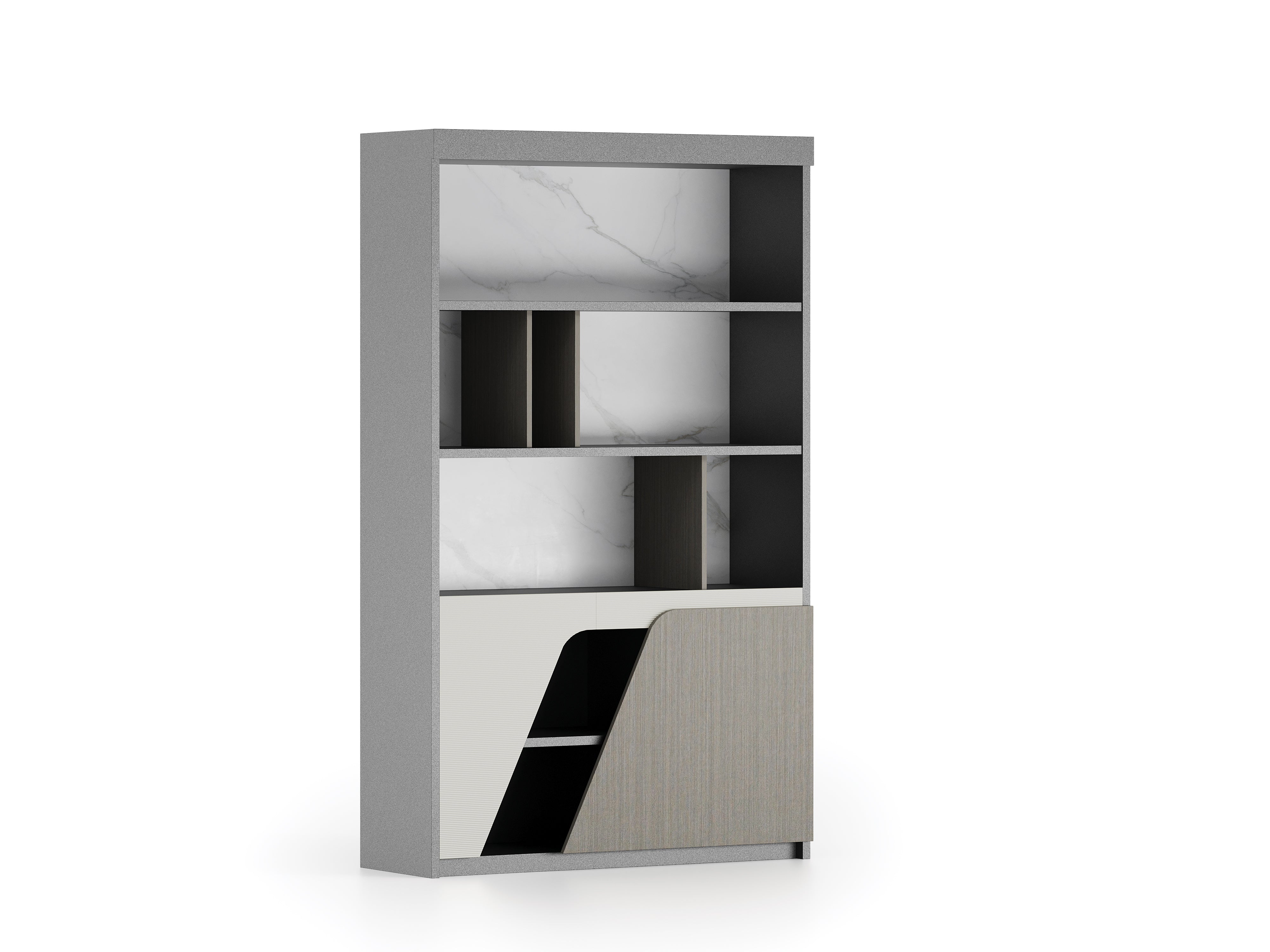 Raymond Bookcase 1.2m – Wooden Grain Finish