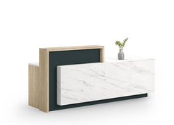 Florence Reception Counter 1.8m – Wooden Grain Finish