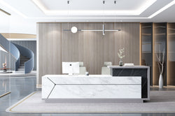 Sephora Reception Counter 2.4m – Wooden Grain Finish