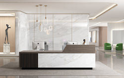 Fairmont Reception Counter 2.4m – Wooden Grain Finish