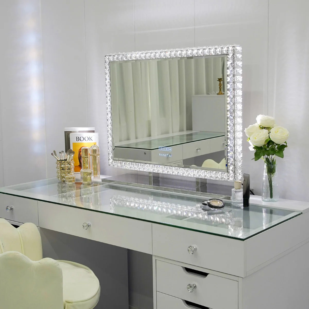 Diamond Vanity Mirror 80 x 60cm