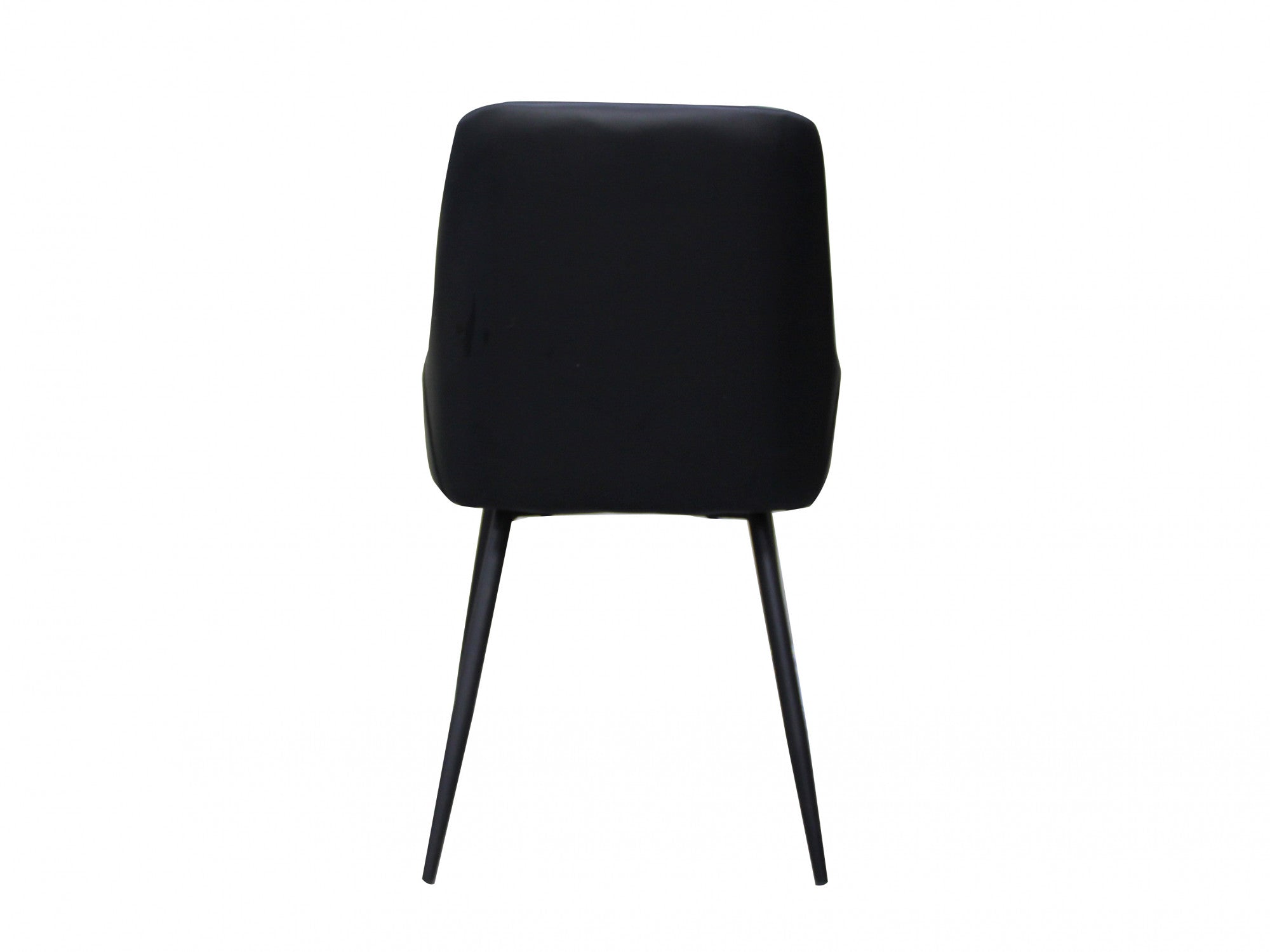 Costa Dining Chair – Black | Eco Leather &amp; Black Frame (Set of 2)