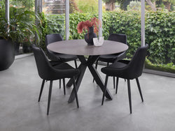 Costa Dining Chair – Black | Eco Leather &amp; Black Frame (Set of 2)