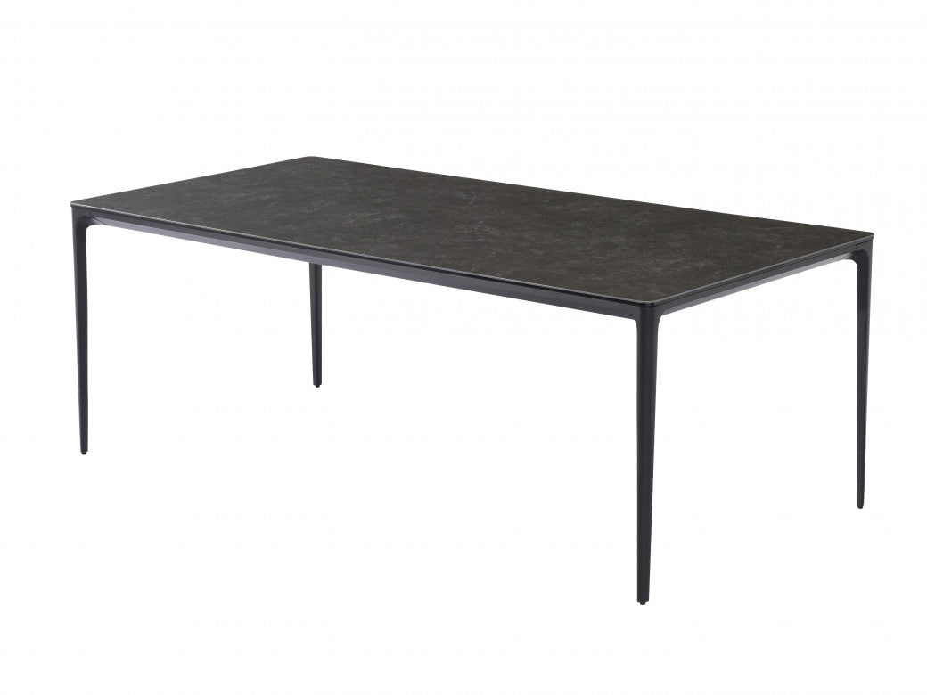 Magnate Large Dining Table Grey Stone Ceramic