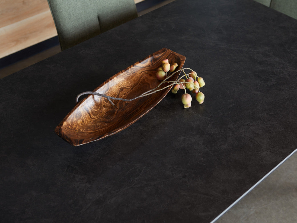 Magnate Large Dining Table Grey Stone Ceramic