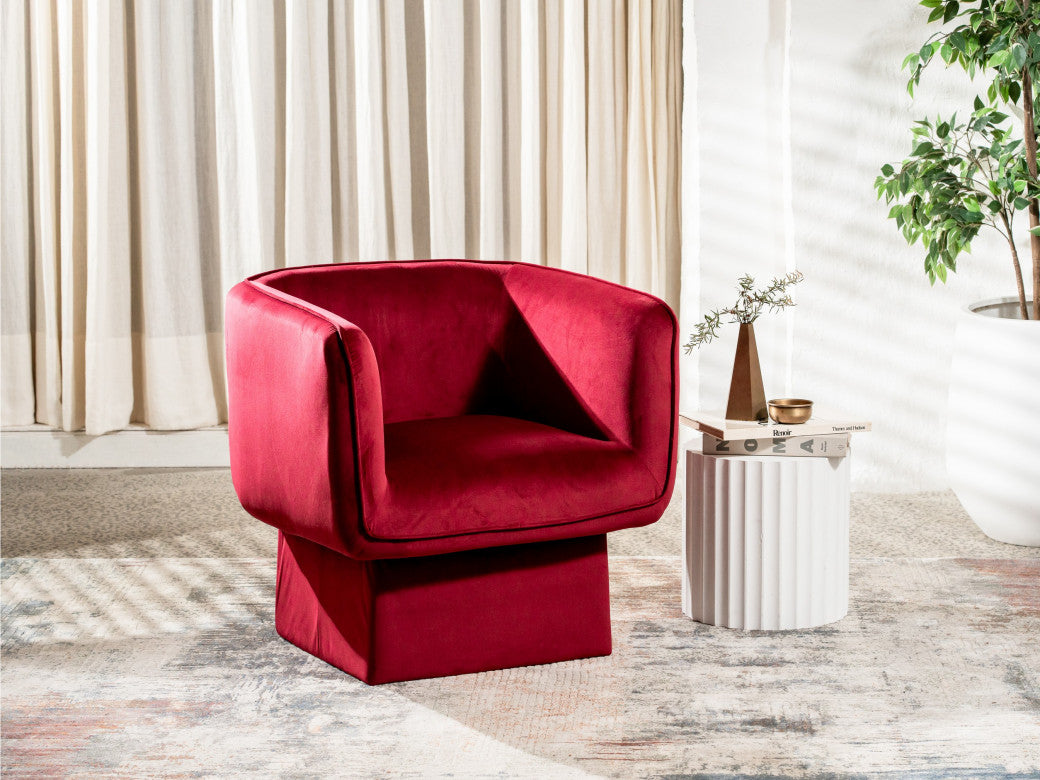 Chloe Swivel Occasional Chair Wine