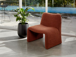 Calais Accent Chair – Terracotta | Boucle Fabric Upholstery