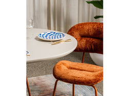 Paris Dining Chair – Cajan | Chenille Fabric & Powder-Coated Frame (Set of 2)