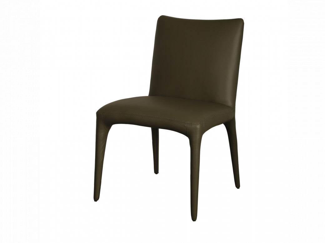Toulon Dining Chair – Olive | Eco Leather Upholstery (Set of 2)