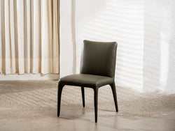 Toulon Dining Chair – Olive | Eco Leather Upholstery (Set of 2)