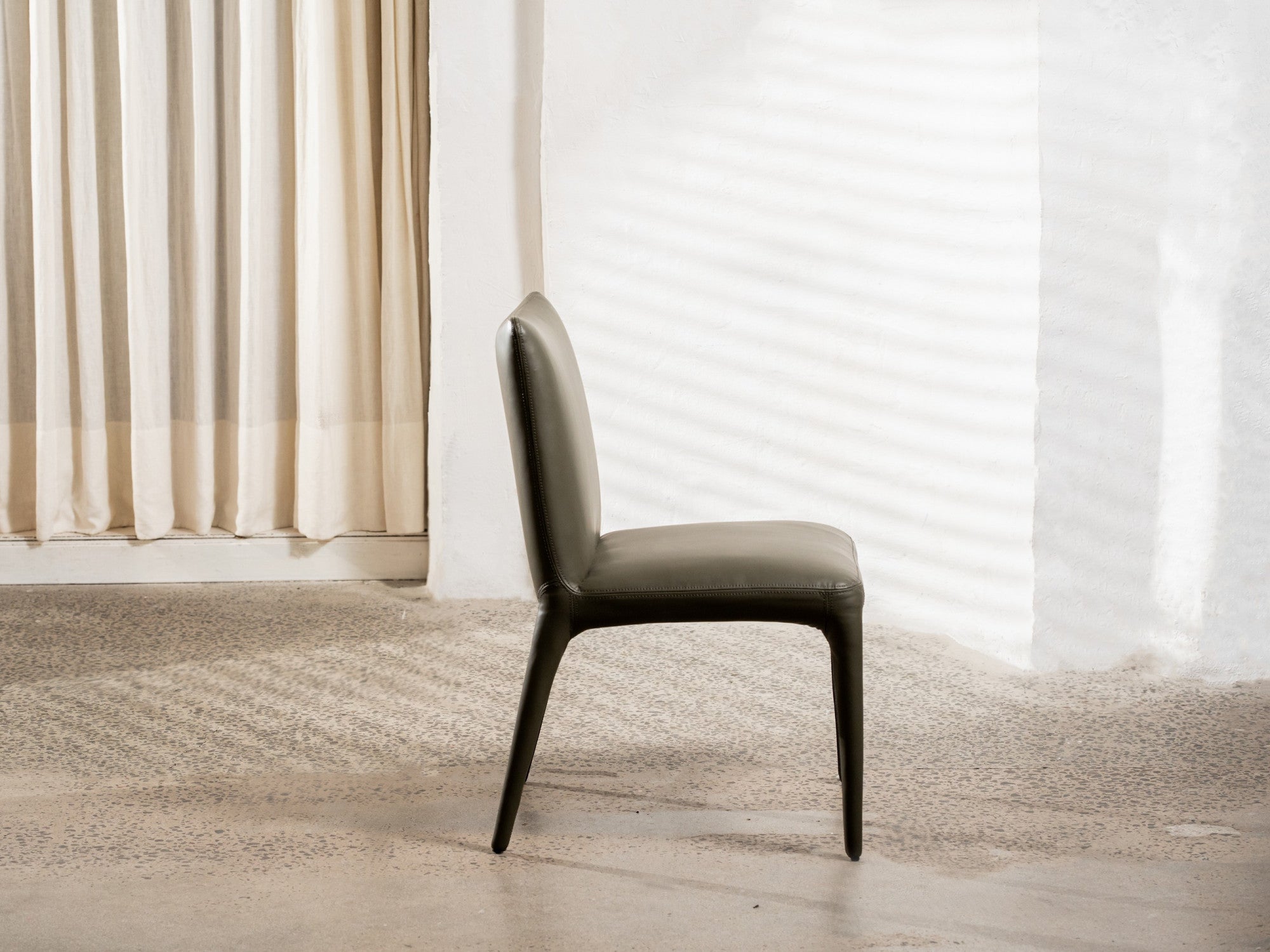 Toulon Dining Chair – Olive | Eco Leather Upholstery (Set of 2)