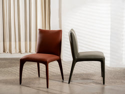 Toulon Dining Chair – Olive | Eco Leather Upholstery (Set of 2)