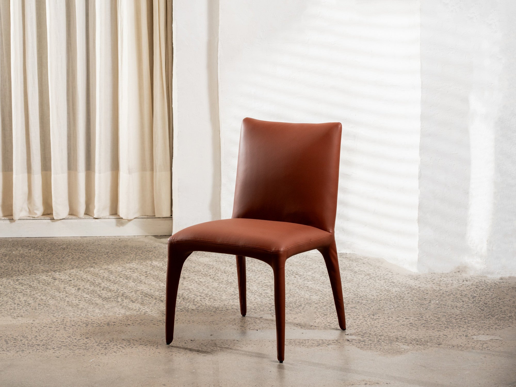 Toulon Dining Chair – Tan | Eco Leather Upholstery (Set of 2)