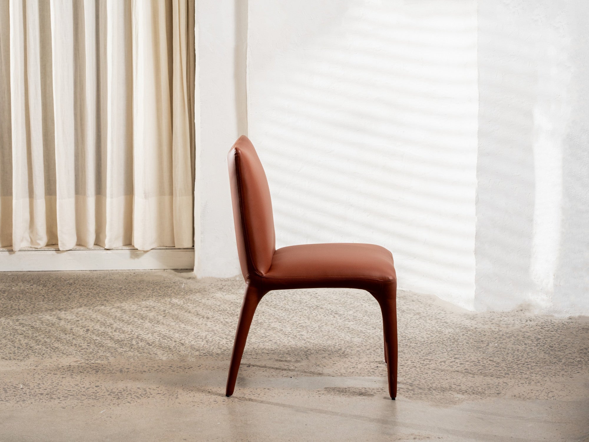 Toulon Dining Chair – Tan | Eco Leather Upholstery (Set of 2)