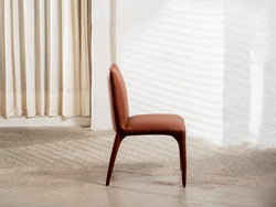 Toulon Dining Chair – Tan | Eco Leather Upholstery (Set of 2)
