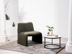 Calais Occasional Chair – Forest | Boucle Fabric Upholstery