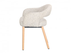 Carlo Dining Chair Sand/ Natural Leg Set of 2
