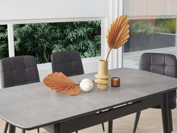 Mila Extension Dining Table Greystone Ceramic